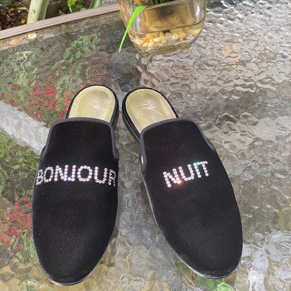Giuseppe Zanotti Black Velvet Bonjour Nuit Shoes - Picture 8 of 16